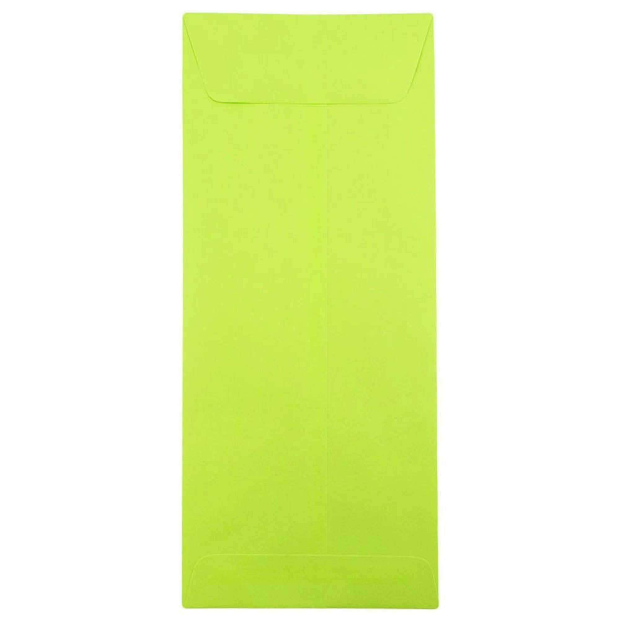 JAM Paper 5" x 11.5" Ultra Lime Green Policy Business Envelopes